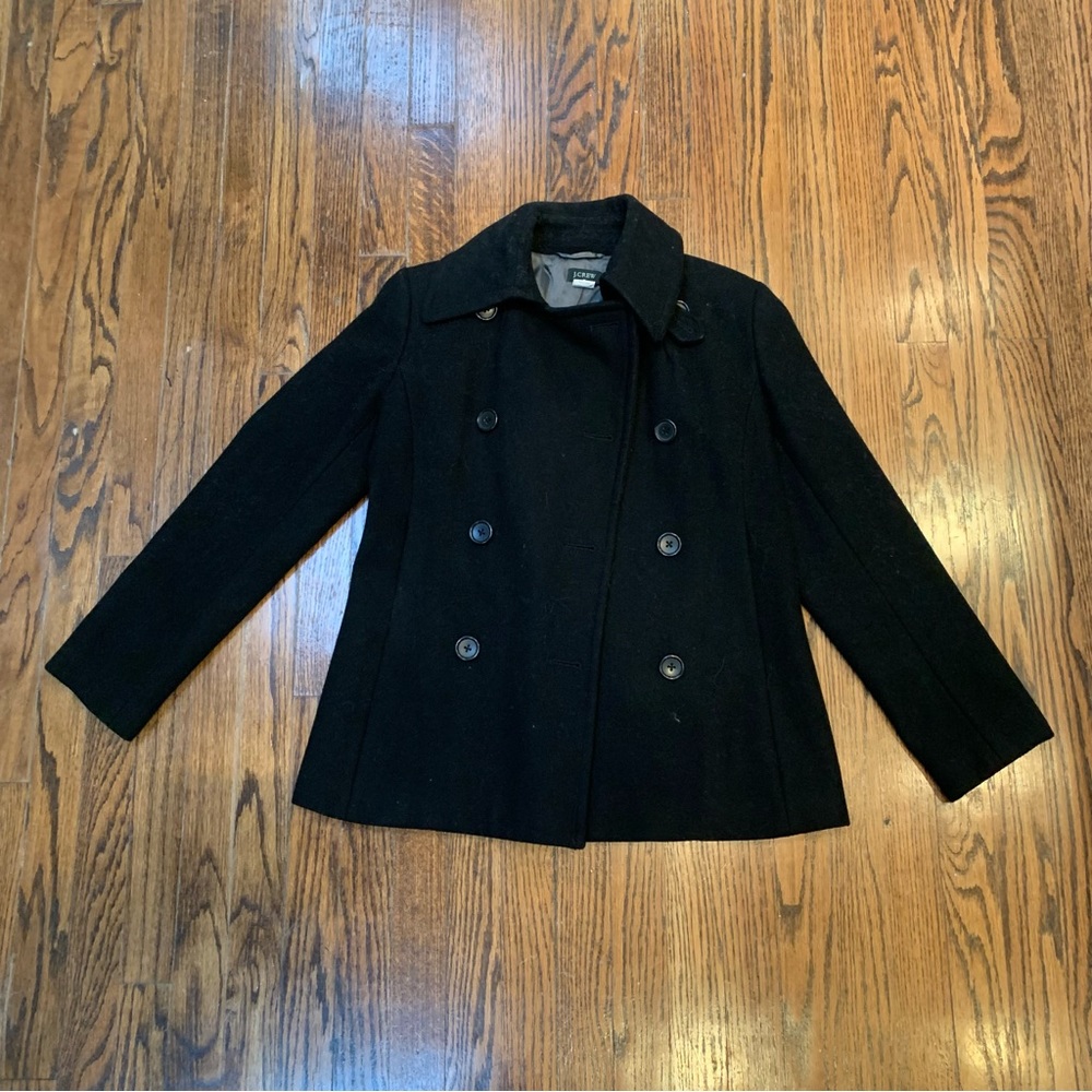 Black J.Crew Pea Coat Jacket